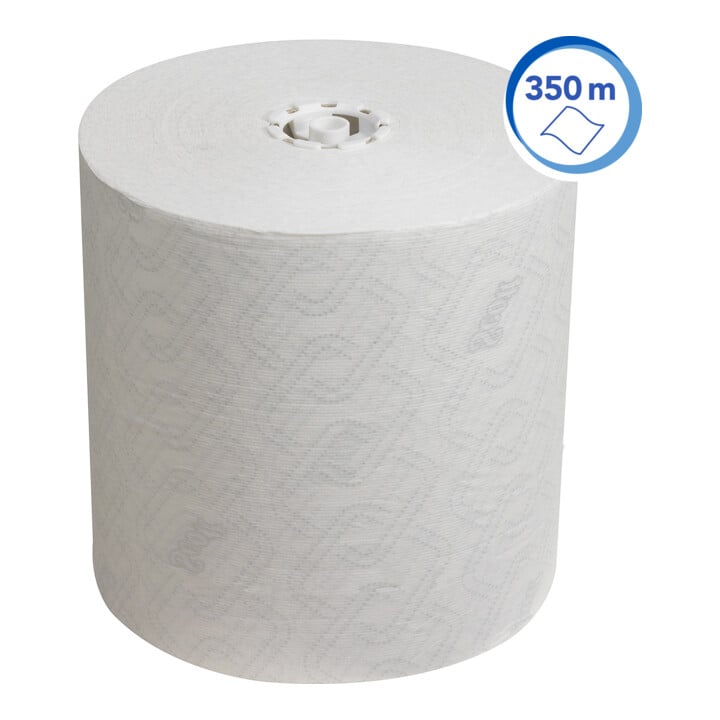 Scott Essential Papierhandtücher gerollt, 6 x 350 m Handtuchrollen, weiß