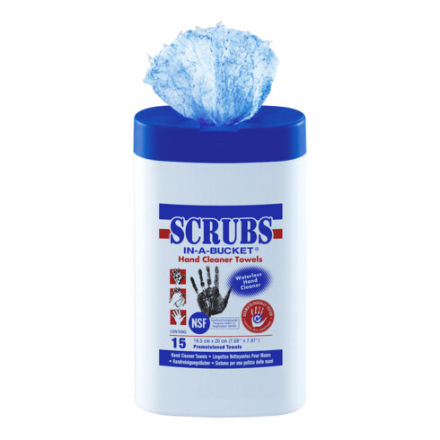 SCRUBS Mini-conteneur 15 lingettes avec certificat NFS numéro 160187