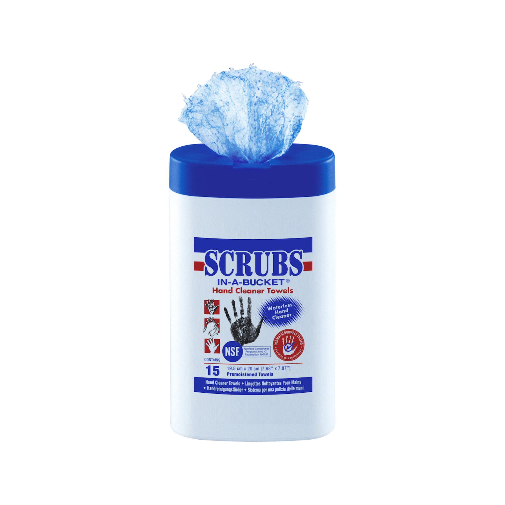 SCRUBS Minicontainer 15 Tucher mit NFS Freigabe Zertifikat Nummer 160187 ; ITW Spraytech