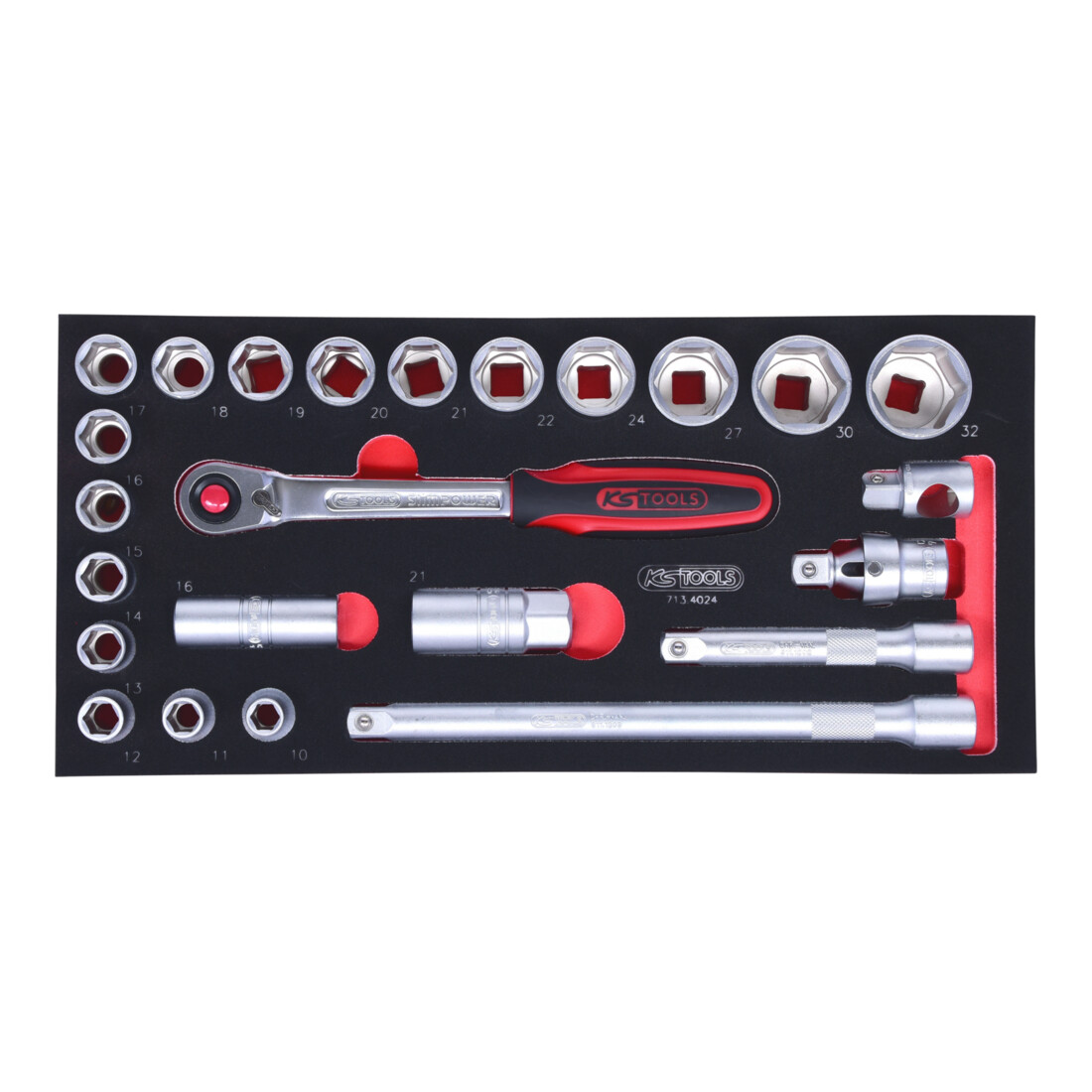SCS 1/2" Module de douilles, 24 pcs., modules système 1/3