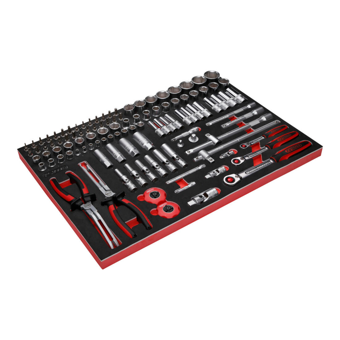 SCS 1/4"+3/8"+1/2" Module de douilles, 111 pcs, modules système 1/1 KS Tools