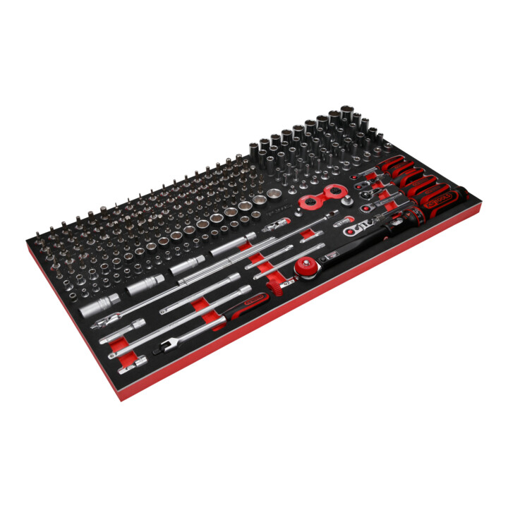 SCS 1/4"+3/8" Module de douilles, 213 pcs, modules système 1.1/3 KS Tools