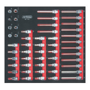 SCS CHROMEplus 3/8" Module de douilles, 52 pcs., modules système 2/3-1