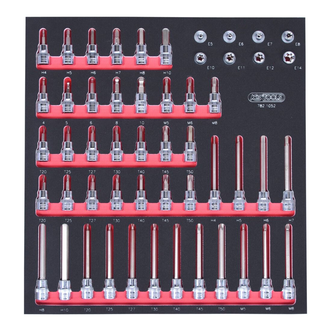 SCS CHROMEplus 3/8" Module de douilles, 52 pcs., modules système 2/3