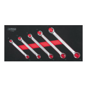 SCS Module de clés polygonales doubles, coudées, 5 pcs., modules système 1/3-1