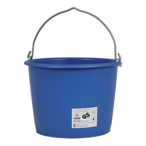 Seau de chantier 12 L, bleu levable par grue