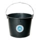 Seau de chantier 12l avec fond croisé noir plastique recyclé-3