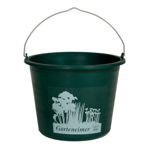 Seau de jardin vert 12 L en polypropylène