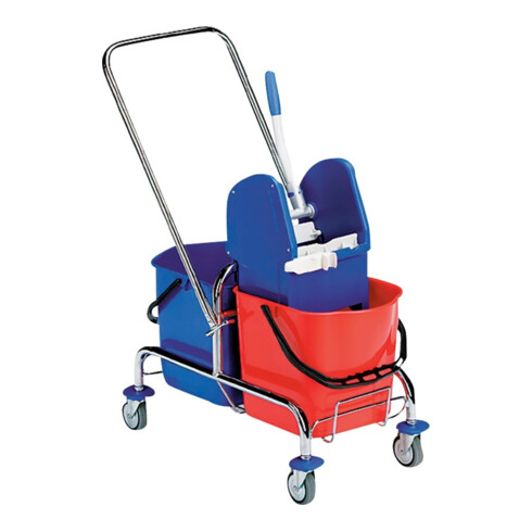 Seau double chromé, 2x15l