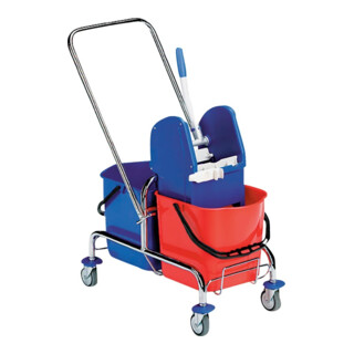 Seau double chromé, 2x25l