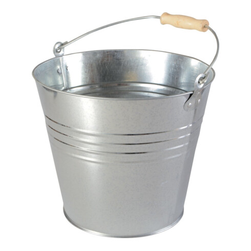 Seau en tôle d'acier galvanisée 12l, version lourde