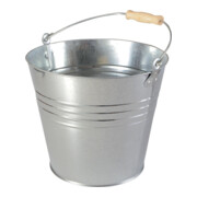 Seau en tôle d'acier galvanisée 12l, version lourde