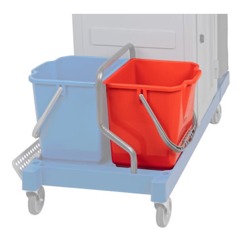 Seau STIER 18 litres, rouge, pour grands chariots d'hygiène et de nettoyage STIER