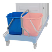 STIER Secchio per lavaggio da 18 l blu per carrello grande per l’igiene e la pulizia-4