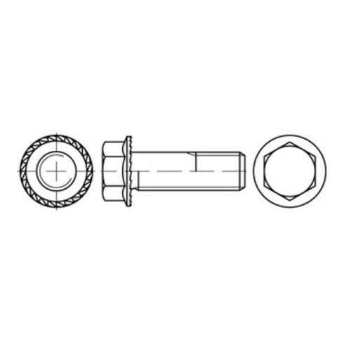 Sechskant-Flanschschraube VG M10x16 Stahl zinklamellenbeschichtet m. Sperrverzahnung