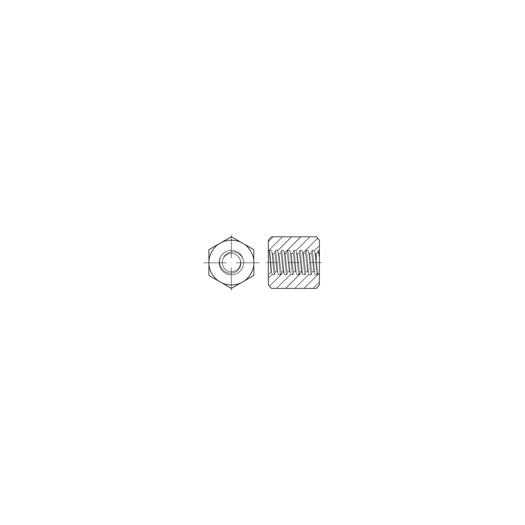 Sechskantmutter ART 88090 M 16 x 4 Stahl blank ; Industrial Quality Supplies