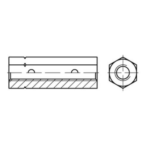 DIN 1479 Sechskant-Spannschlossmutter galv. verzinkt Stahl