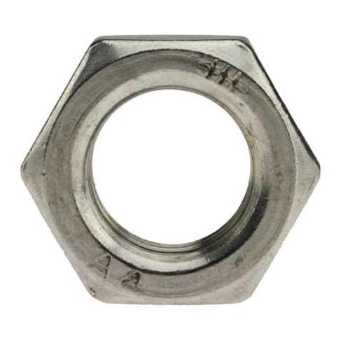 DIN 439-B/ISO 8675 Sechskantmutter niedrige Form Feingewinde, Edelstahl A4, blank