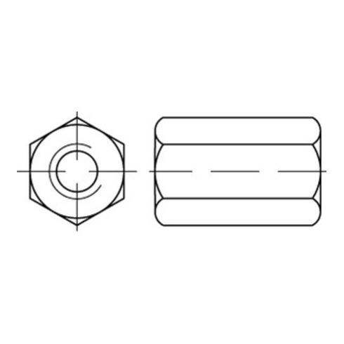 DIN 6334 Sechskantmutter 3 d hoch, Stahl 10