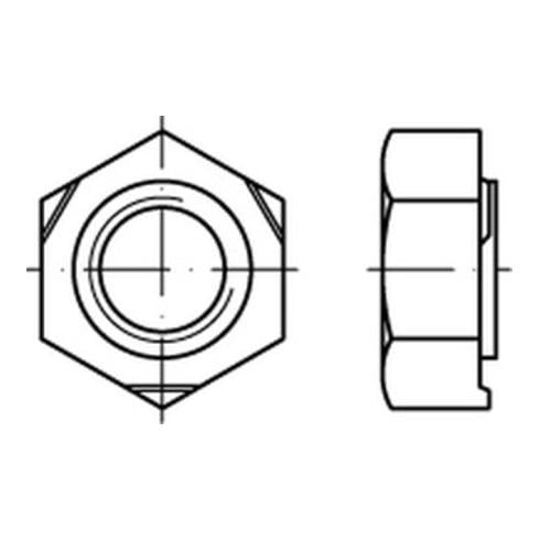 DIN 929 Sechskant-Schweißmutter, Edelstahl, blank