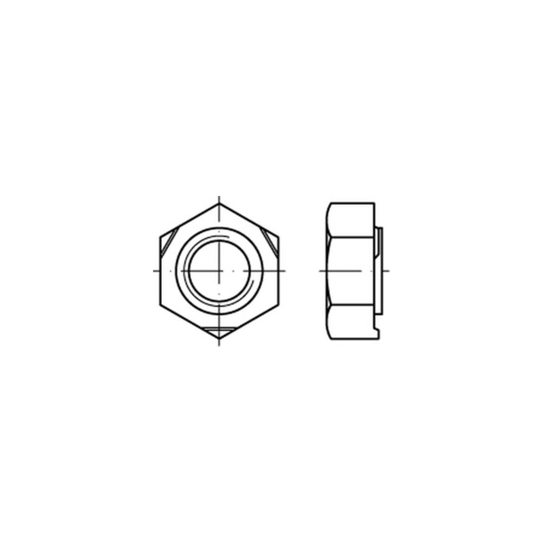 DIN 929 Sechskant-Schweißmutter, Stahl, blank
