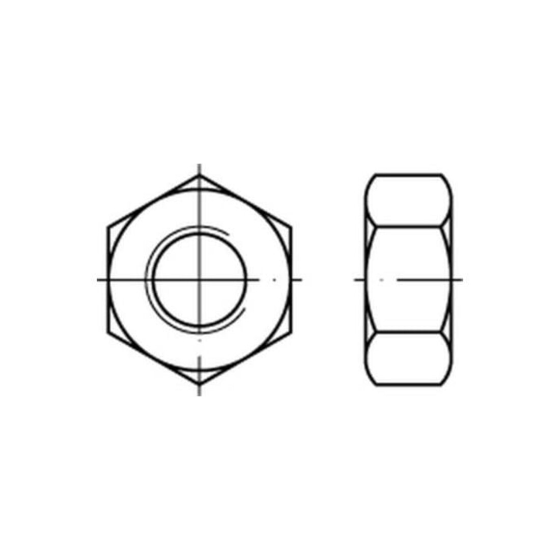 Sechskantmutter DIN 934 Edelstahl A5 blank