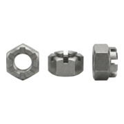 DIN 935/ISO 7036 Kronenmutter hohe Form, Edelstahl, blank-1