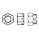 DIN 935/ISO 7036 Kronenmutter hohe Form, Edelstahl, blank-1