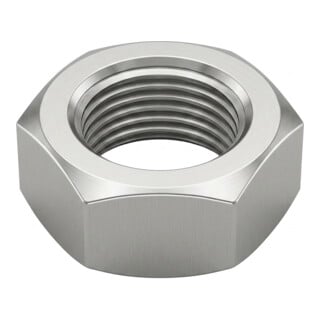 DIN 936 Sechskantmutter niedrige Form mit Regelgewinde, Messing, blank