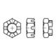 DIN 937, 979/ISO 7038 Kronenmutter niedrige Form blank-1