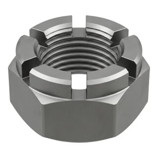 DIN 937, 979/ISO 7038 Kronenmutter niedrige Form blank
