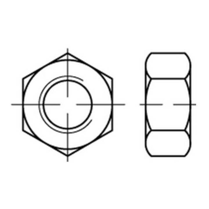 Sechskantmutter ISO 4032 M 10 x 1,5 Edelstahl A4 blank