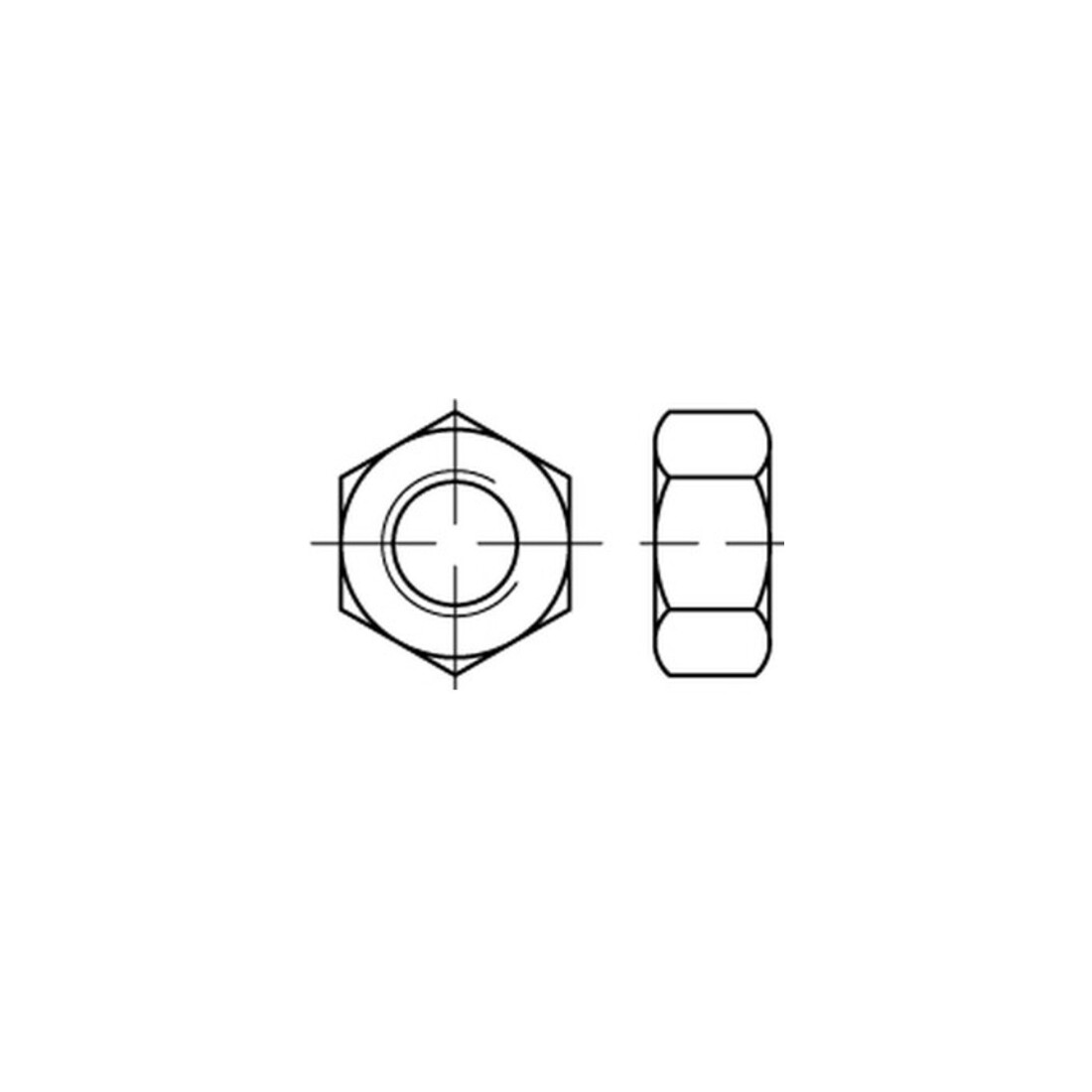 Sechskantmutter ISO 4032 Edelstahl A2-70 blank