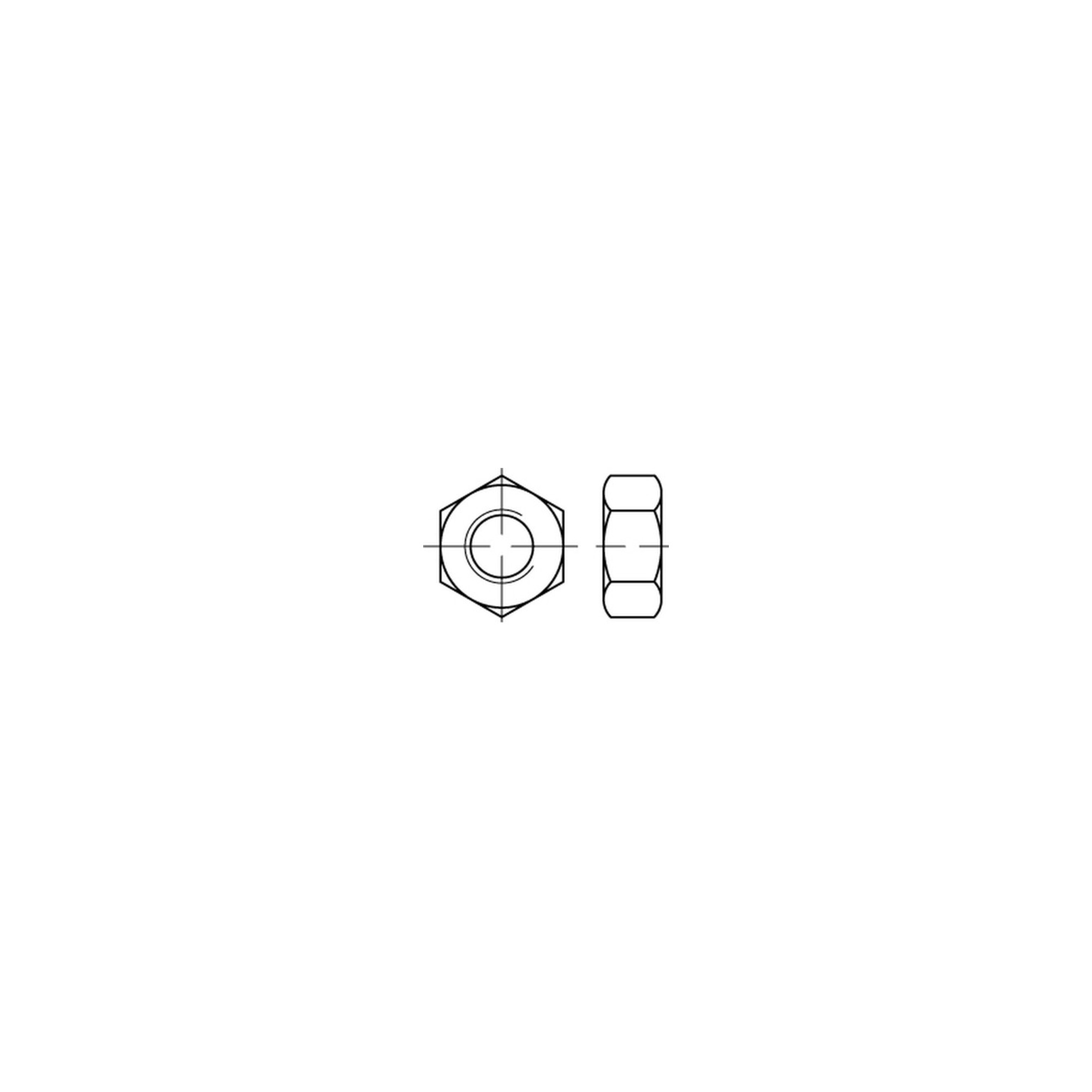 Sechskantmutter ISO 4033 M 8 x 1,25 Stahl blank ; Industrial Quality Supplies
