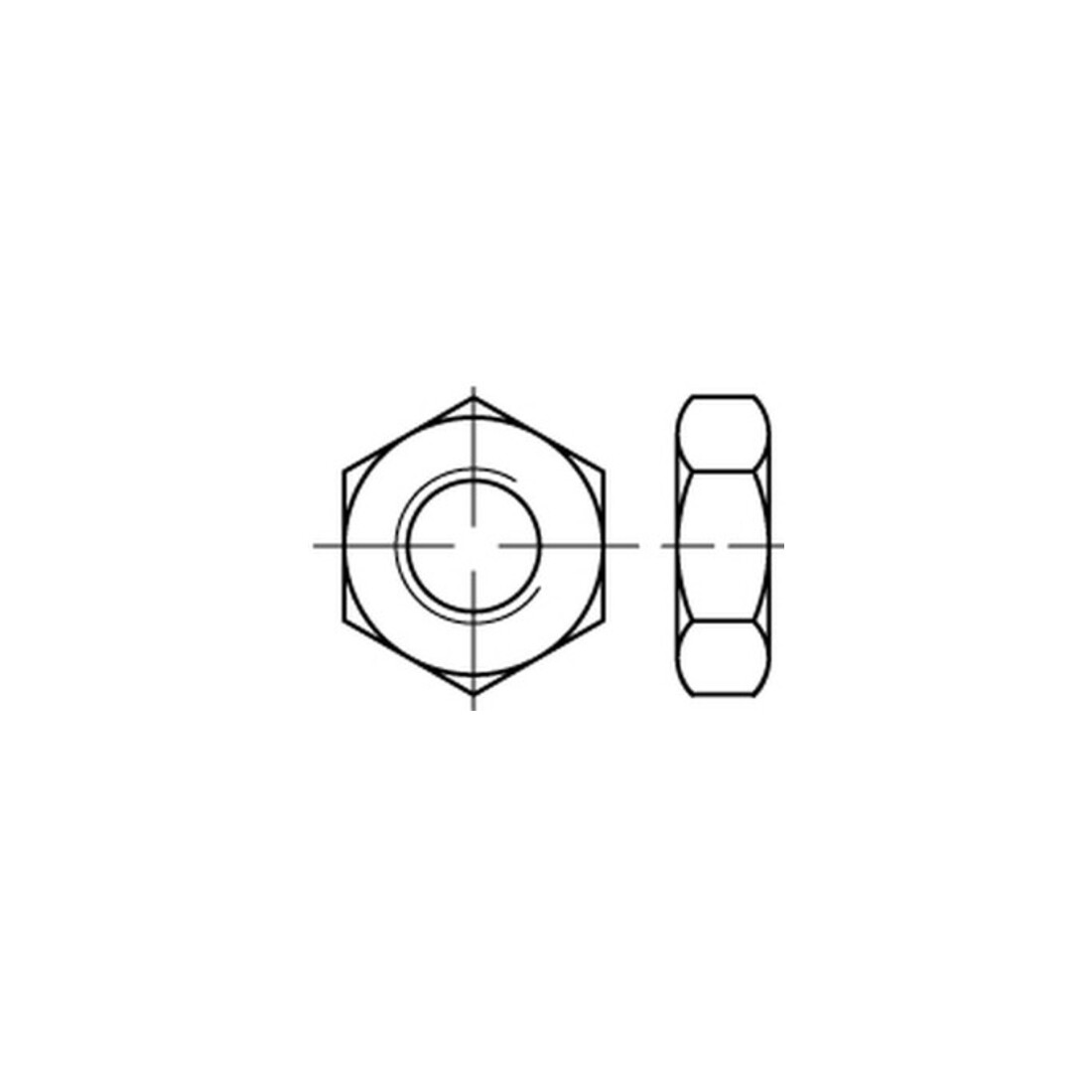 Sechskantmutter ISO 4035 M 14 x 2 Stahl blank