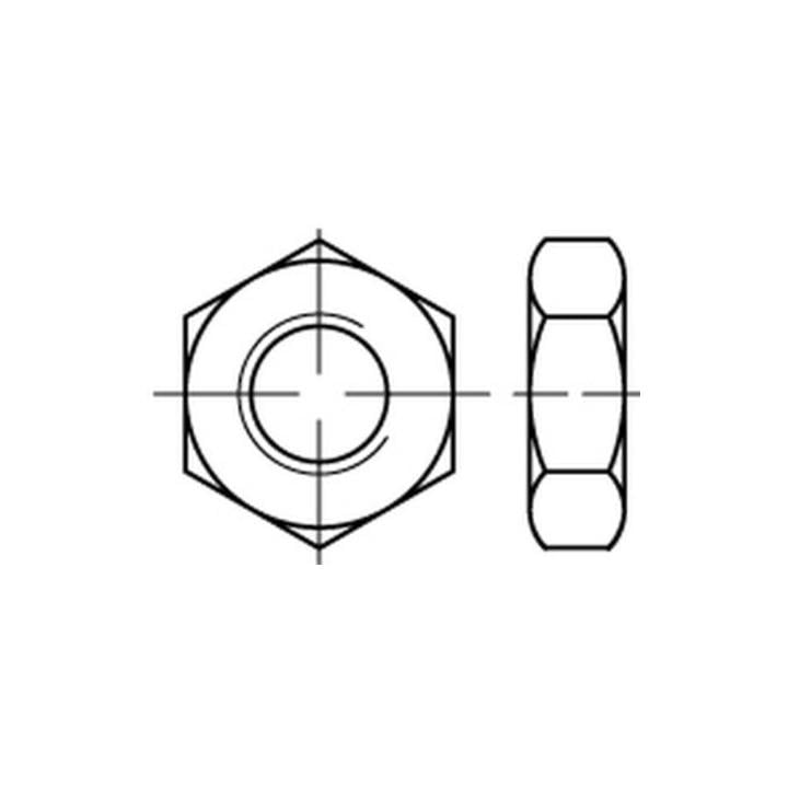 Sechskantmutter ISO 4035 M 20 x 2,5 Edelstahl A2 blank