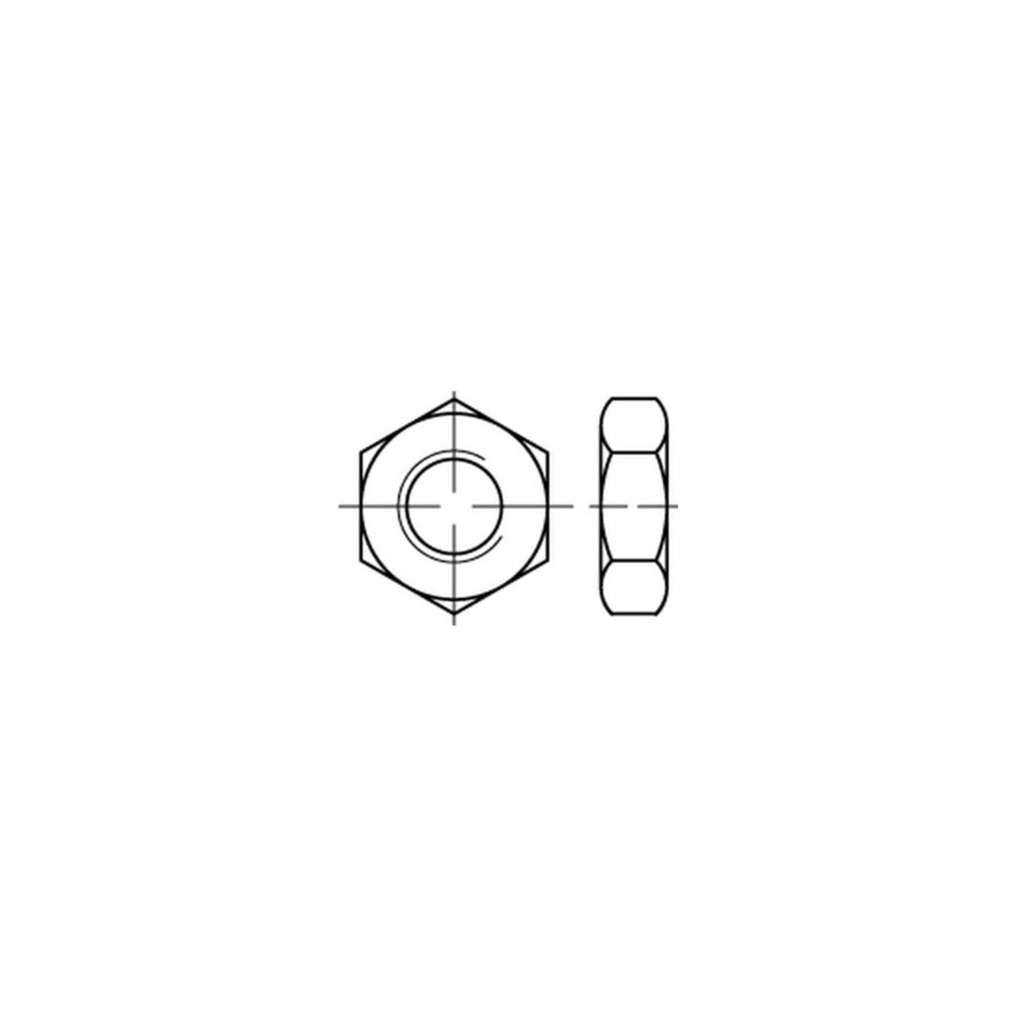 Sechskantmutter ISO 4035 M 4 x 0,7 Stahl blank ; Industrial Quality Supplies