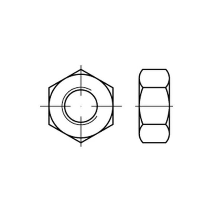 Sechskantmutter ISO 8673 M 24 x 1,5 Edelstahl A2 blank