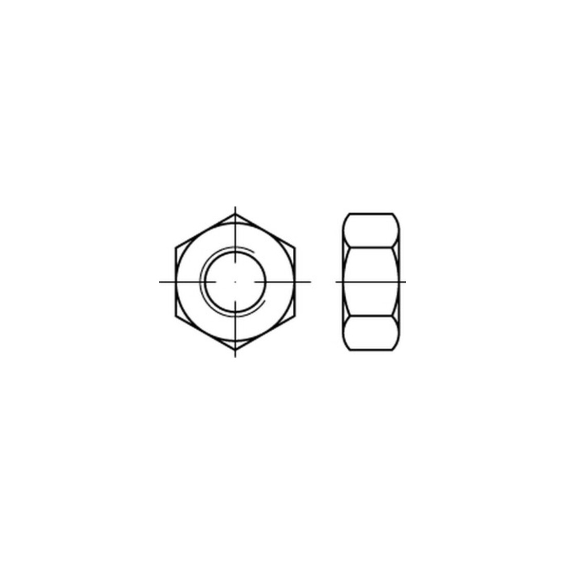 Sechskantmutter ISO 8673 M 8 x 1 Edelstahl A2 blank