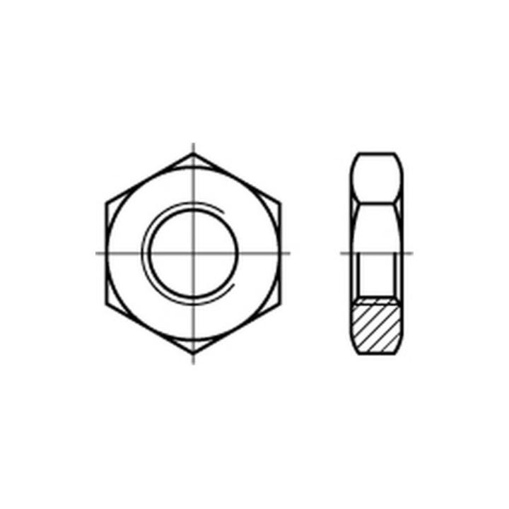 Sechskantmutter ISO 8675 M 48 x 3 Stahl blank