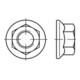 DIN 6923/ISO 4161 Sechskantmutter mit Flansch, Edelstahl, blank-1