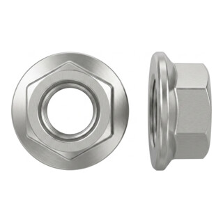 DIN 6923/ISO 4161 Sechskantmutter mit Flansch, Edelstahl, blank