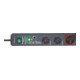 Secure-Tec 19.500A overspanningsbeveiligde automatische stekkerdoos 8-voudig antraciet 3m H05VV-F 3G1,5 1xMaster 5xSlave 2xPermanent