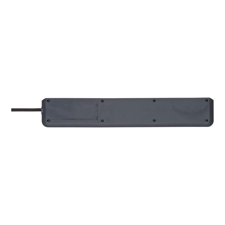 Secure-Tec 19.500A overspanningsbeveiligingsstekkerdoos 6-voudig antraciet 2m H05VV-F 3G1,5