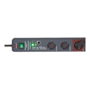 Secure-Tec 19.500A Überspannungsschutz-Automatiksteckdosenleiste 8-fach anthrazit 3m H05VV-F 3G1,5 1xMaster 5xSlave 2xPermanent-5