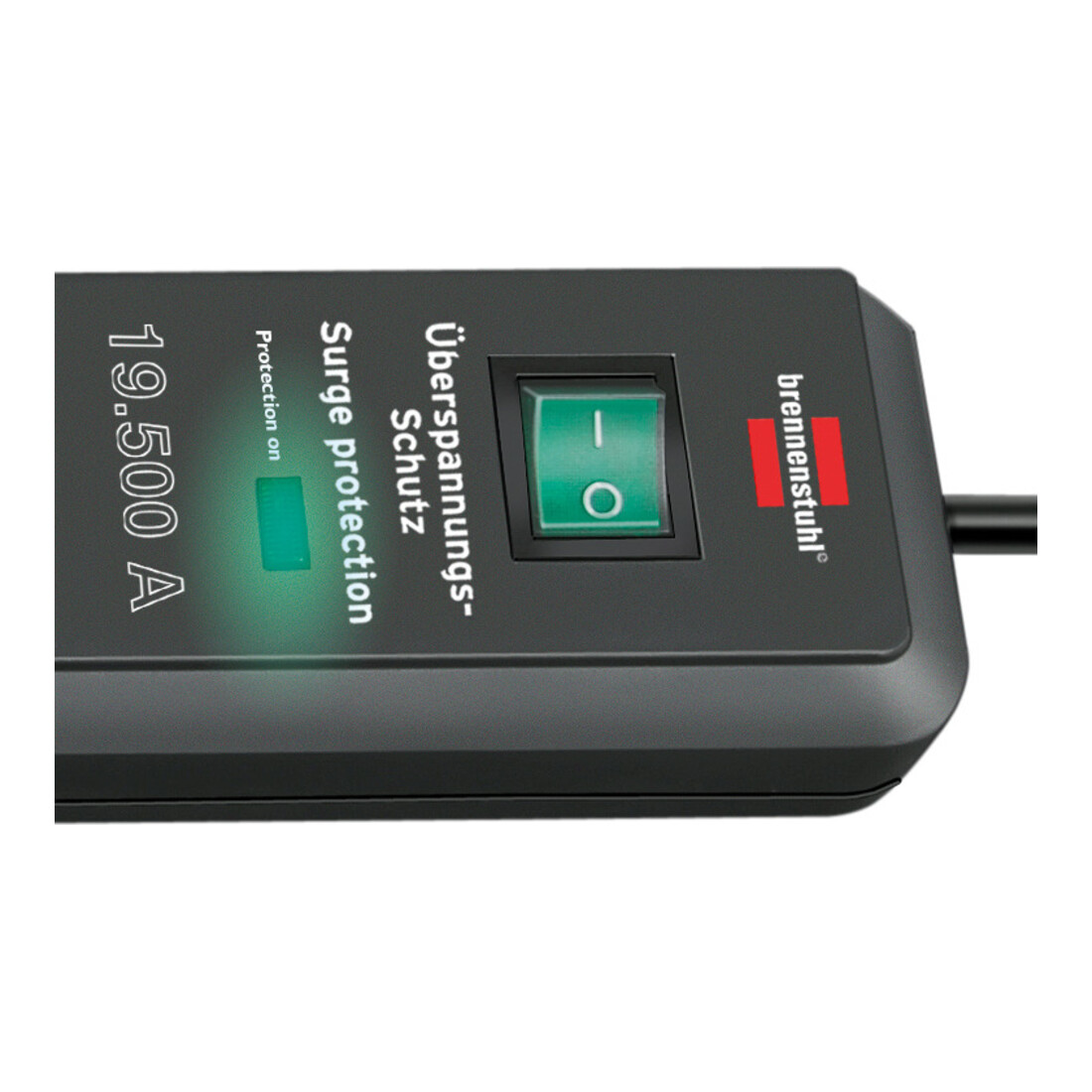 Secure-Tec 19.500A Überspannungsschutz-Steckdosenleiste 6-fach anthrazit 2m H05VV-F 3G1,5