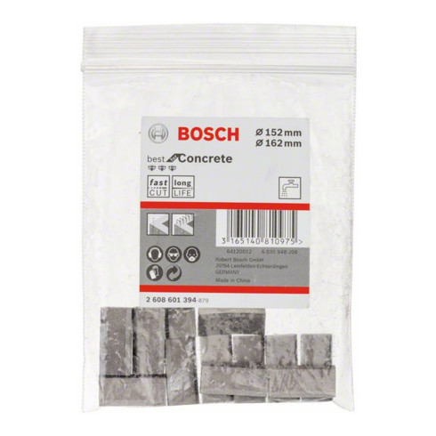 Segments Bosch pour couronnes diamantées 1 1/4" UNC Best for Concrete 12 162 mm 12