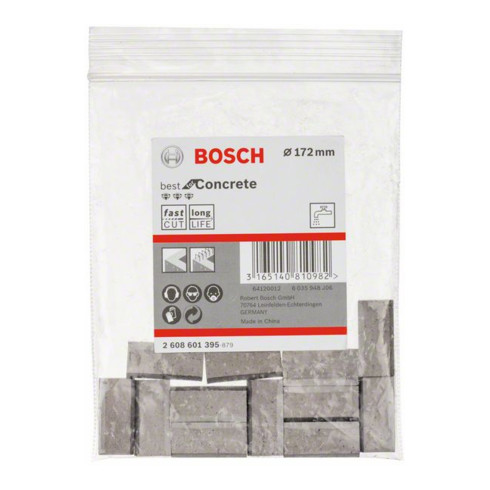 Segments Bosch pour couronnes diamantées 1 1/4" UNC Best for Concrete 12 172 mm 11,5 mm