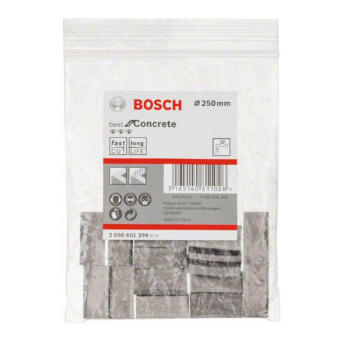 Segments Bosch pour couronnes diamantées 1 1/4" UNC Best for Concrete 16 250 mm 16