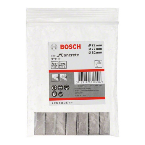 Segments Bosch pour couronnes diamantées 1 1/4" UNC Best for Concrete 7 72/78/82 mm 7